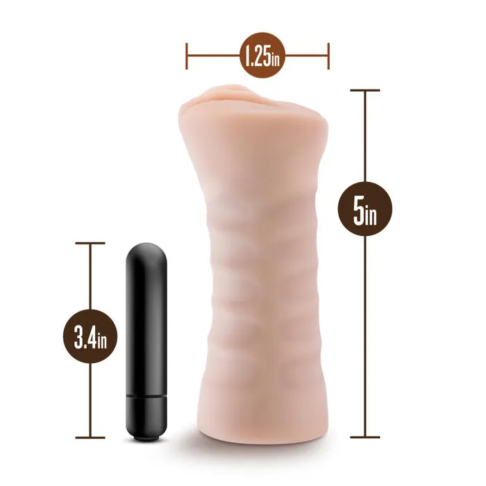 Blush Novelties M For Men Rain Vibrating Vagina Stroker Blush Novelties