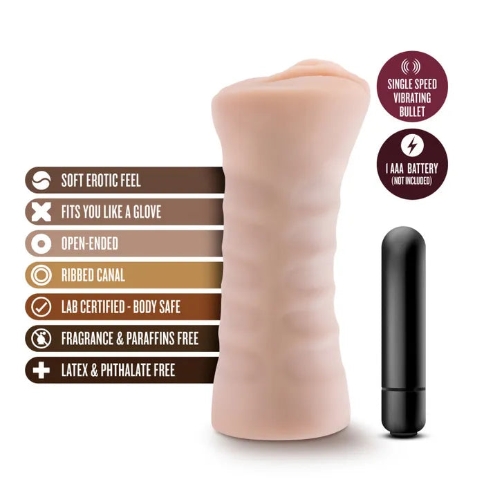 Blush Novelties M For Men Rain Vibrating Vagina Stroker Blush Novelties