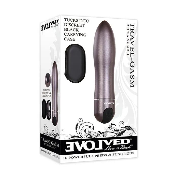 Evolved Travel Gasm USB Rechargeable Bullet Vibrator With Travel Case 9cm Evolved