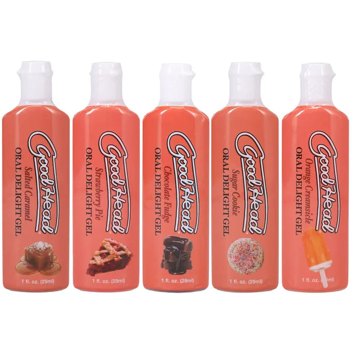 Doc Johnson GoodHead Oral Delight Desserts Flavoured Oral Gels Set of 5 x 30ml Bottles Doc Johnson