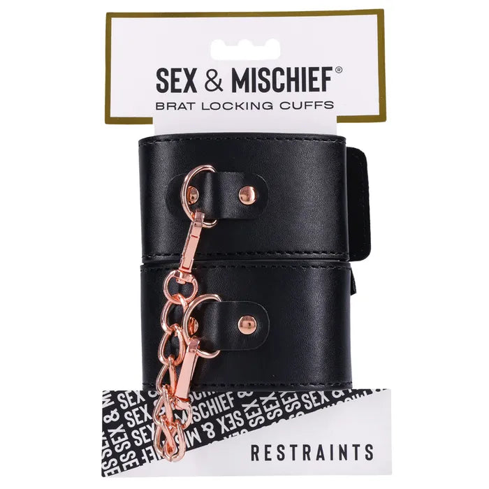 Sportsheets Sex & Mischief Brat Locking Hand Cuffs Sportsheets