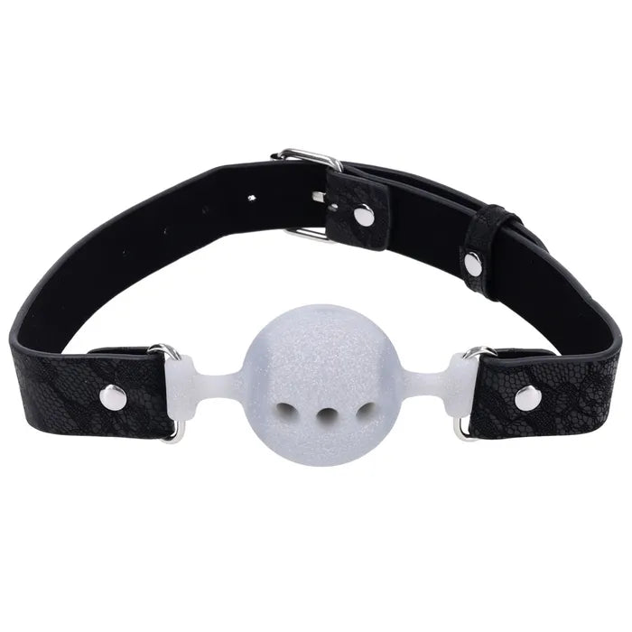Sportsheets Sex & Mischief Lace Silicone Breathable Ball Gag Mouth Restraint Sportsheets