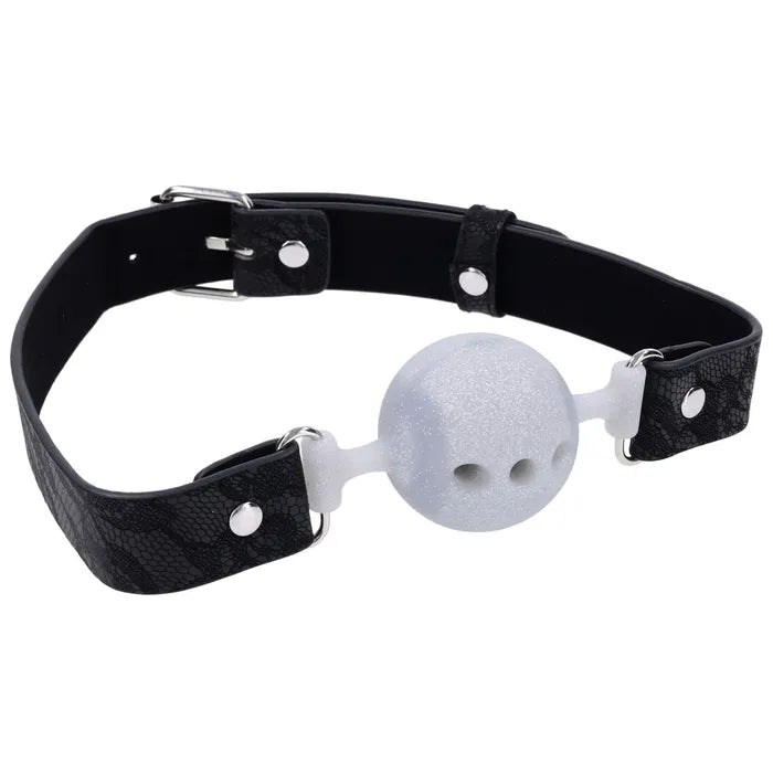 Sportsheets Sex & Mischief Lace Silicone Breathable Ball Gag Mouth Restraint Sportsheets