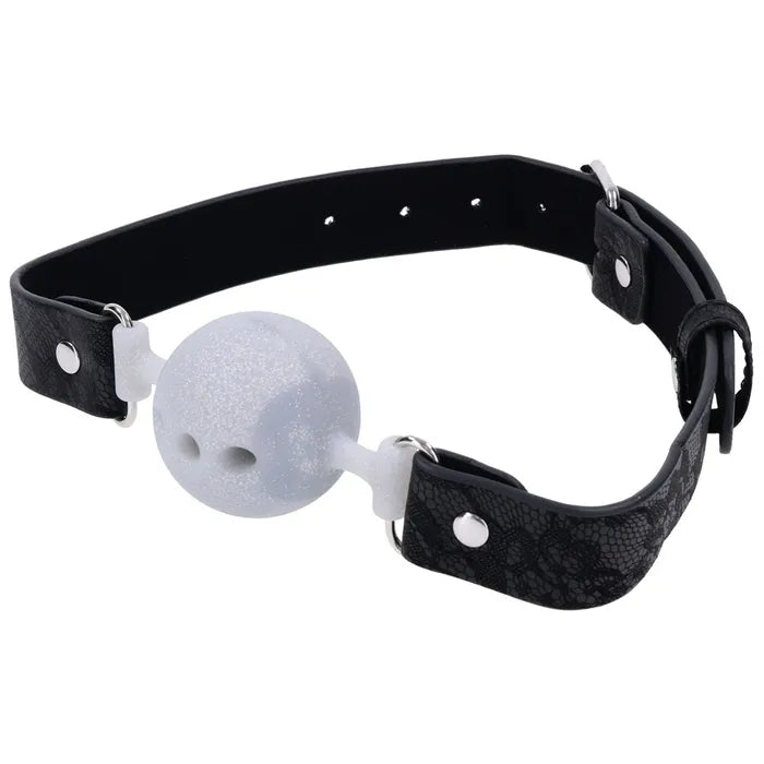 Sportsheets Sex & Mischief Lace Silicone Breathable Ball Gag Mouth Restraint Sportsheets