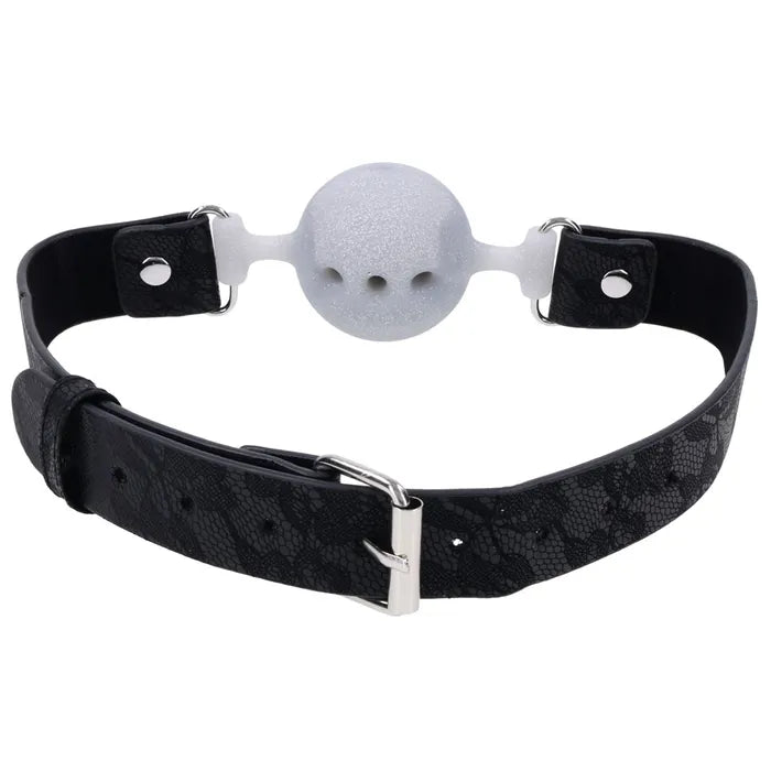 Sportsheets Sex & Mischief Lace Silicone Breathable Ball Gag Mouth Restraint Sportsheets