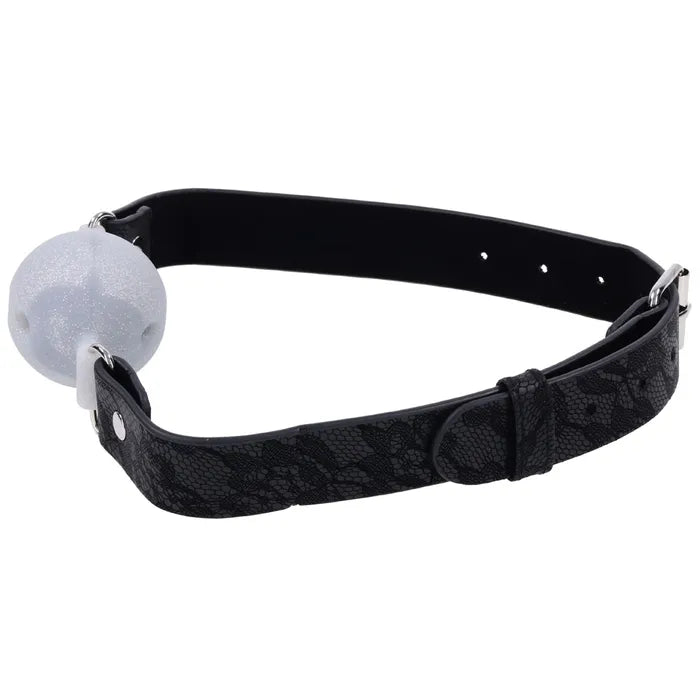 Sportsheets Sex & Mischief Lace Silicone Breathable Ball Gag Mouth Restraint Sportsheets