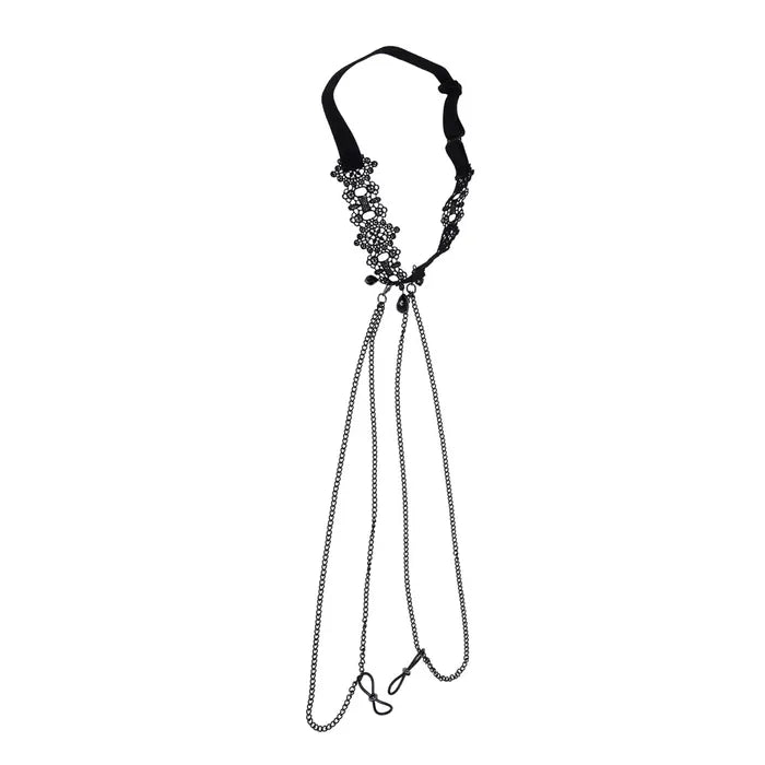 Sportsheets Sex & Mischief Lace Collar With Nipple Ties Sportsheets