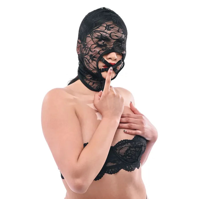 Sportsheets Sex & Mischief Lace Hush Hood Hood Secondary image