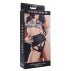 SPORTSHEETS High Waisted Corset Strap On Adjustable Strap On Harness (No Probe Included) Black Sportsheets