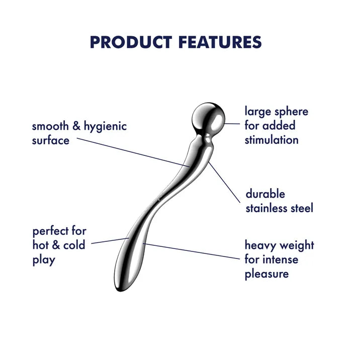 Satisfyer Star Force 2 Chrome Steel Dildo 22cm Satisfyer