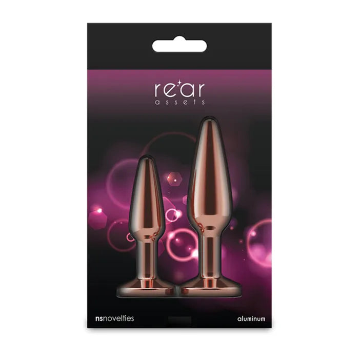 NS Novelties Rear Assets Tapered Trainer Kit Metal Butt Plugs Set Of 2 Sizes Secondary image