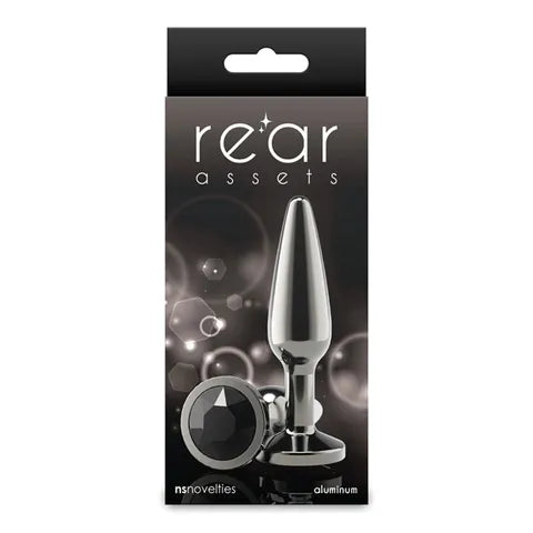 NS Novelties Rear Assets Tapered Medium Butt Plug Gunmetal Secondary image