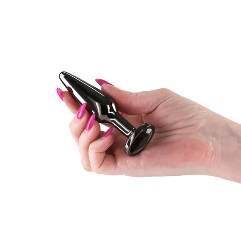 NS Novelties Rear Assets Tapered Medium Butt Plug Gunmetal NS Novelties