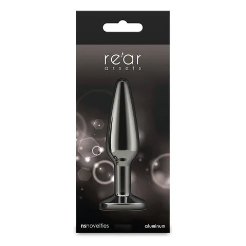 NS Novelties Rear Assets Tapered Medium Butt Plug Gunmetal NS Novelties