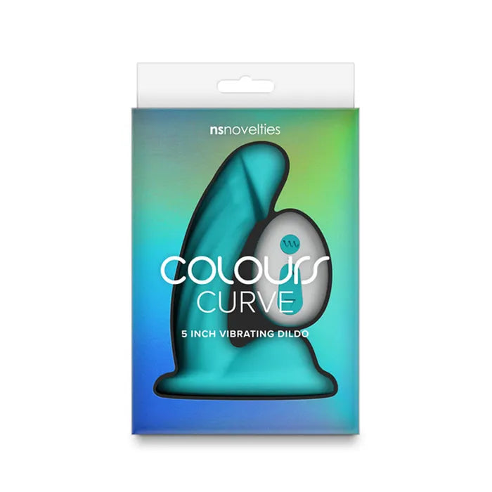 NS Novelties Colours Curve USB Rechargeable Vibrating Dildo With Wireless Remote 5 Inch NS Novelties