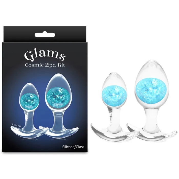 NS Novelties Glams Cosmic Butt Plugs Set Of 2 Sizes NS Novelties