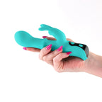 NS Novelties INYA Cyberluxe USB Rechargeable Rabbit Vibrator With Sliding Ring Shaft 18cm NS Novelties