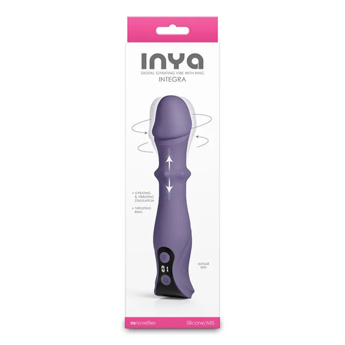 NS Novelties INYA Integra USB Rechargeable Vibrator With Sliding Ring Shaft 18.2cm NS Novelties