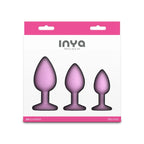 NS Novelties INYA Triple Ace Kit Butt Plugs Set Of 3 Sizes Blush Pink NS Novelties