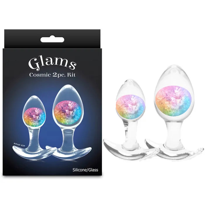 NS Novelties Glams Cosmic Butt Plugs Set Of 2 Sizes NS Novelties