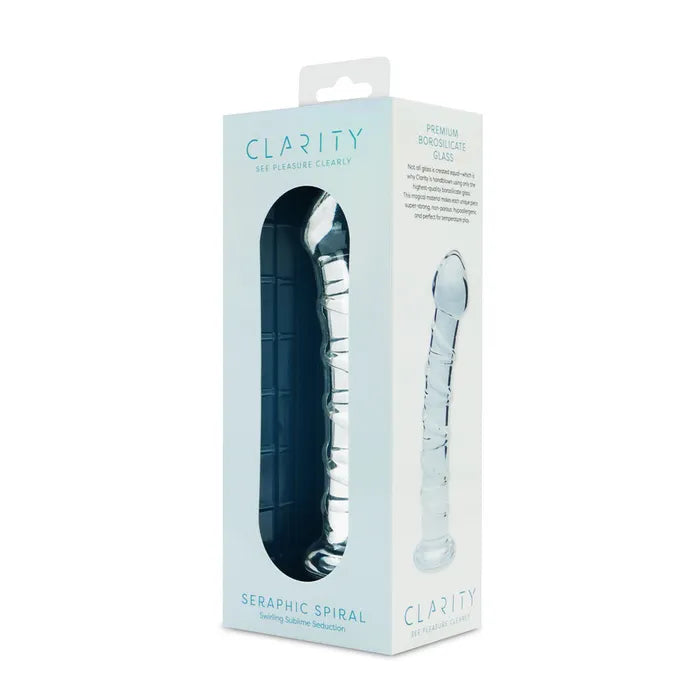 Creative Conceptions Clarity Seraphic Spiral Glass Dildo 16cm Creative Conceptions