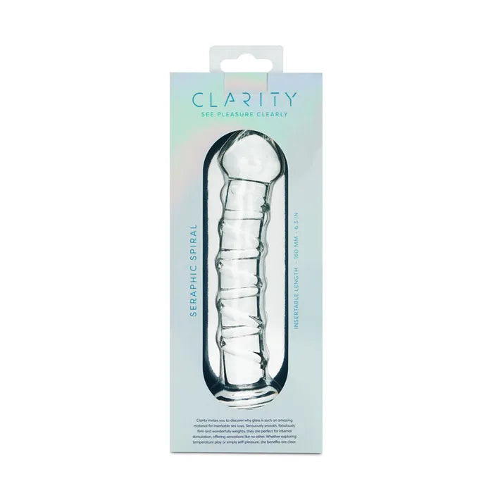 Creative Conceptions Clarity Seraphic Spiral Glass Dildo 16cm Creative Conceptions
