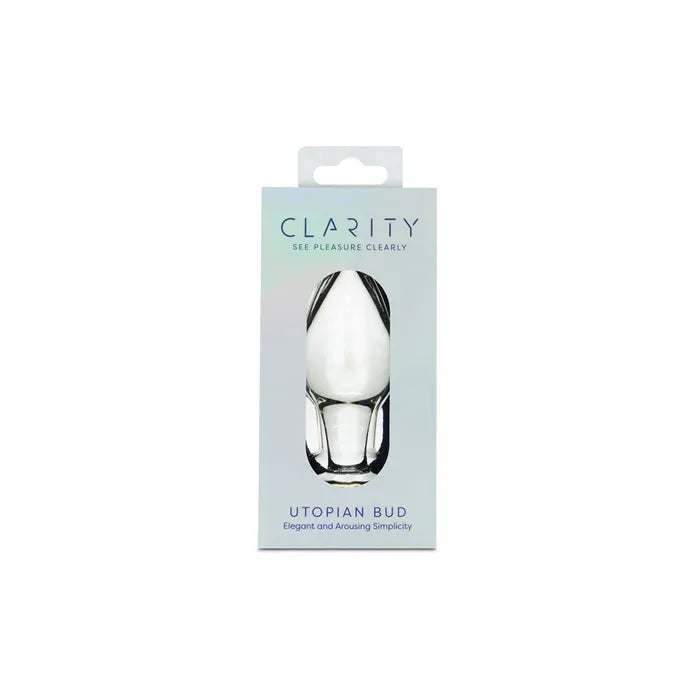 Creative Conceptions Clarity Utopian Bud Glass Butt Plug 8.9cm Creative Conceptions