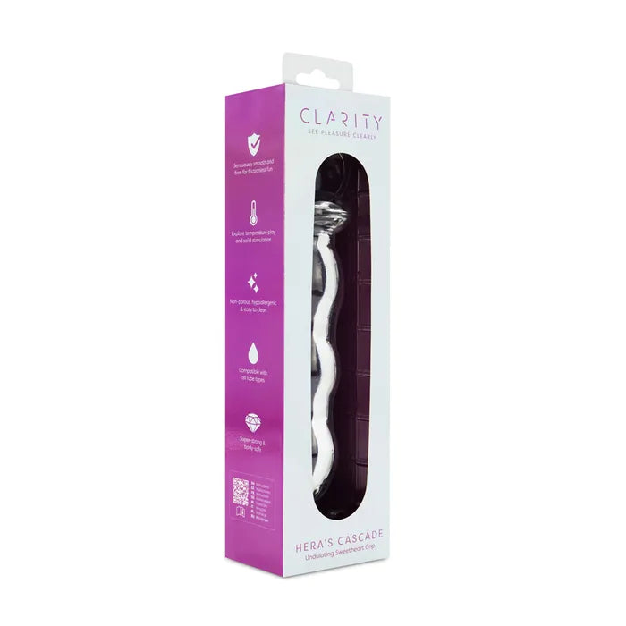 Creative Conceptions Clarity Heras Cascade  Glass Dildo 15cm Creative Conceptions