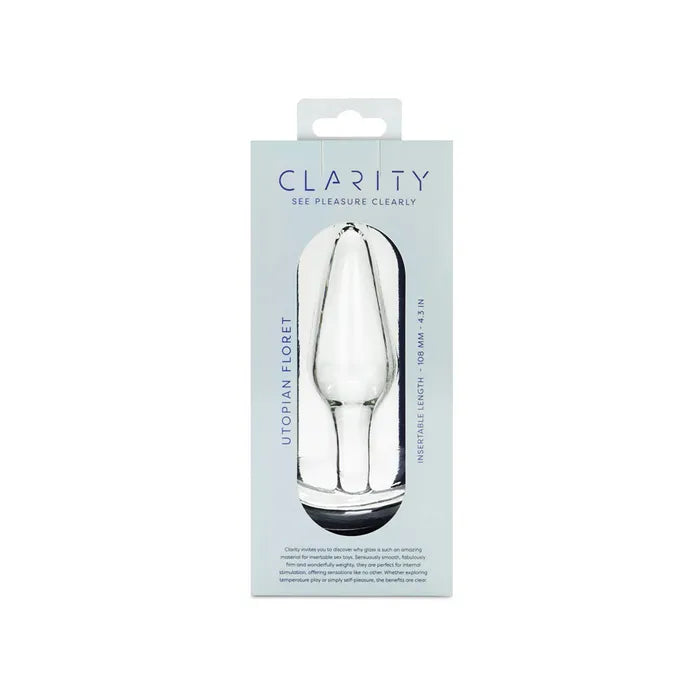 Creative Conceptions Clarity Utopian Floret Glass Butt Plug 11cm Creative Conceptions