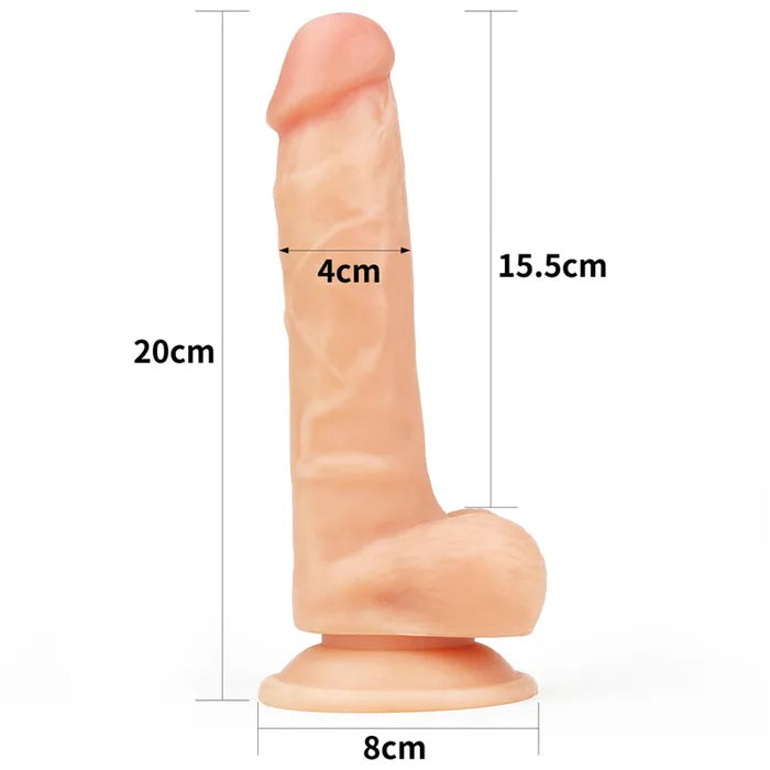 Lovetoy The Ultra Soft Dude Dong 8 Inch Flesh Secondary image
