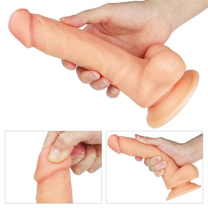 Lovetoy The Ultra Soft Dude Dong 8 Inch Flesh Lovetoy