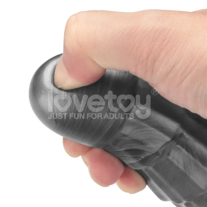 Lovetoy King Sized Vibrating Vibrax Slider USB Rechargeable Vibrating Dildo Grey Lovetoy