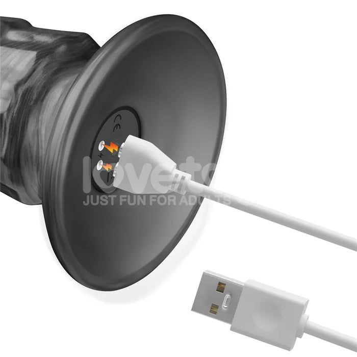 Lovetoy King Sized Vibrating Vibrax Slider USB Rechargeable Vibrating Dildo Grey Lovetoy