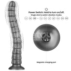 Lovetoy King Sized Vibrating Vibrax Slider USB Rechargeable Vibrating Dildo Grey Lovetoy