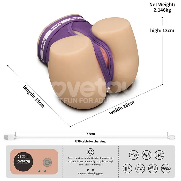 Lovetoy Streetgirls Dual Motor Sensation Pulse USB Rechargeable Vibrating Masturbator Lovetoy
