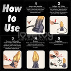 Lovetoy Aerosx Dual Density Inflatable Inflatable Fantasy Dildo Gold / Blue Lovetoy