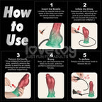 Lovetoy Aerosx Dual Density Inflatable Inflatable Fantasy Dildo 8 Inch Red / Green Lovetoy