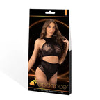 XGEN Products LAPDANCE 2pc Crop Top & High Waisted Hot Pant Black One Size XGEN Products