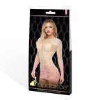 XGEN Products LAPDANCE Pink Dusk Long Sleeve Mini Dress Cream / Pink One Size XGEN Products