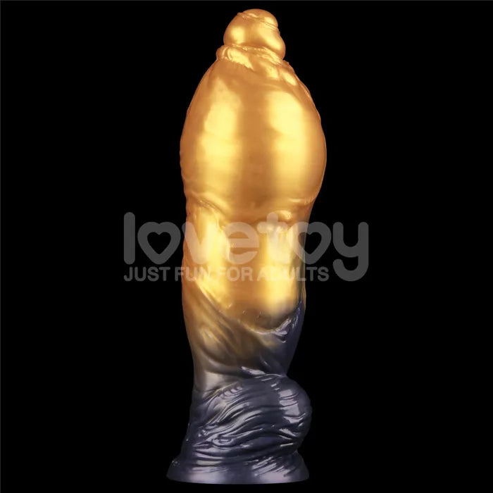 Lovetoy Aerosx Dual Density Inflatable Inflatable Fantasy Dildo 10 Inch Gold / Blue Secondary image