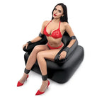 Whipsmart Inflatable Bondage Chair Inflatable Chair With 6 Inch Vibrating Dong Black WhipSmart