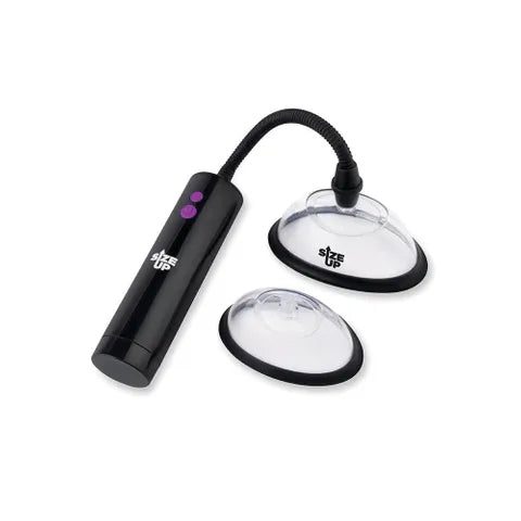 XGEN Products Size Up Rechargeable Power Plumper Pussy Pump With Interchangeable Chambers Clear XGEN Products
