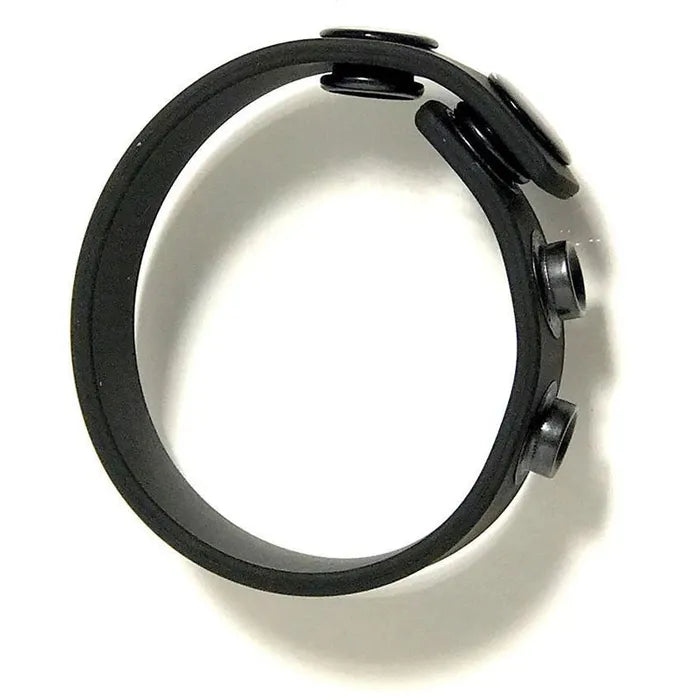 C1 Releasing Boneyard Silicone Cock Strap 3Snap Adjustable Cock Ring Black Secondary image