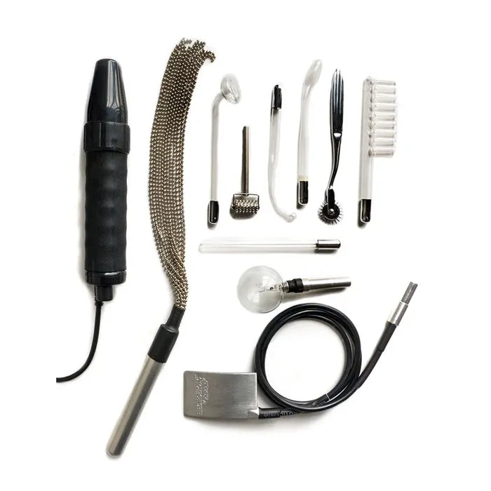 Stockroom KinkLab Agent Noir Neon Wand Kit E-Stim Kit 11 Piece Set Stockroom Main image