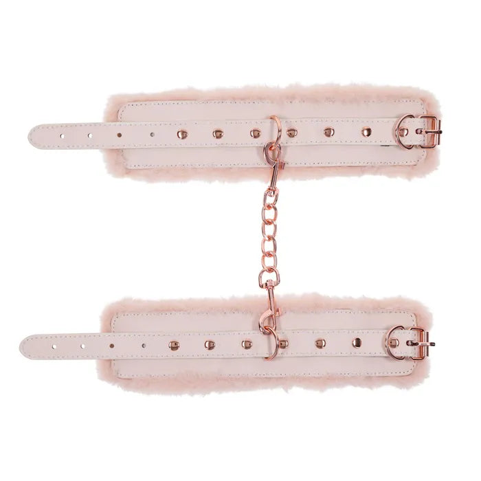 Sportsheets Sex & Mischief Peaches n CreaMe Fur Handcuffs Restraints Peach Sportsheets