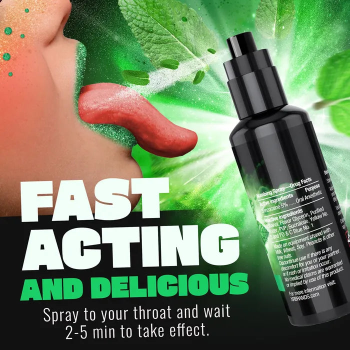 XR Brands Good Blow Deep Throat Spray Spearmint Flavoured Numbing Spray 59ml XR Brands
