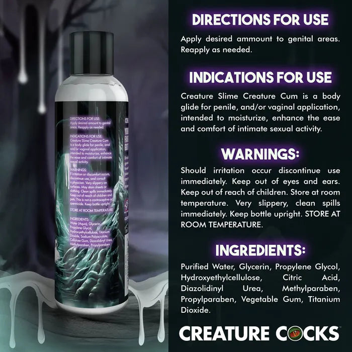 XR Brands Creature Slime By Creature Cocks Cum Lubricant 236ml Pump Bottle XR Brands