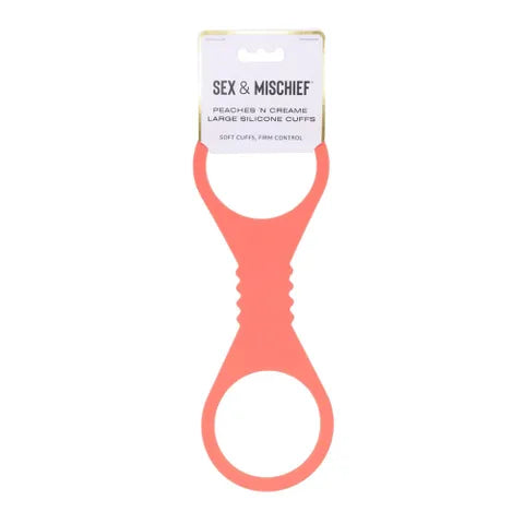 Sex & Mischief Peaches N CreaMe Silicone Cuffs Restraints Peach Sportsheets