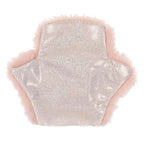 Sex & Mischief Peaches N CreaMe Spiked Sensory Furry Glove With Metal Spikes Peach Sportsheets