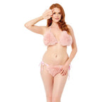 Sex & Mischief Peaches N CreaMe Spiked Sensory Furry Glove With Metal Spikes Peach Sportsheets